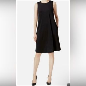 Kasper black midi slip dress
